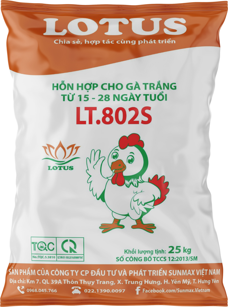 Hỗn hợp cho gà trắng từ 15-28 ngày tuổi LT.802S