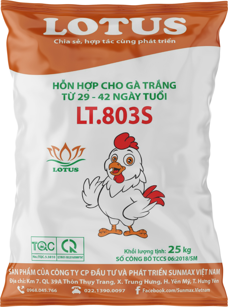 Hỗn hợp cho gà trắng từ 29-42 ngày tuổi LT.803S