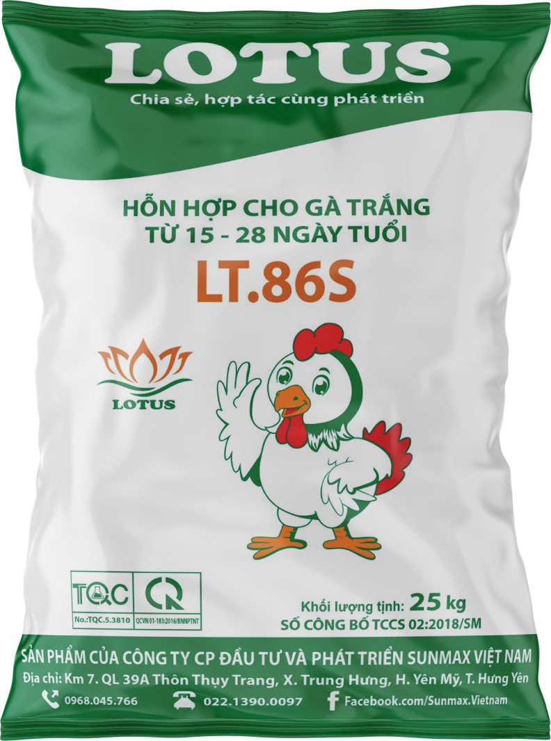 Hỗn hợp cho gà trắng từ 15 - 28 ngày tuổi LT.86S