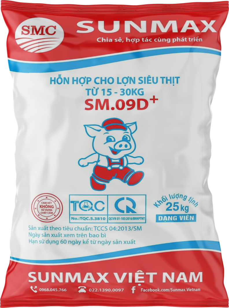 Hỗn hợp cho lợn siêu thịt từ 15 - 30kg SM.09D+
