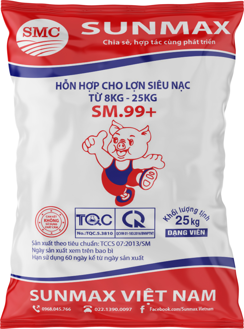 Hỗn hợp cho lợn siêu nạc từ 8kg - 25kg