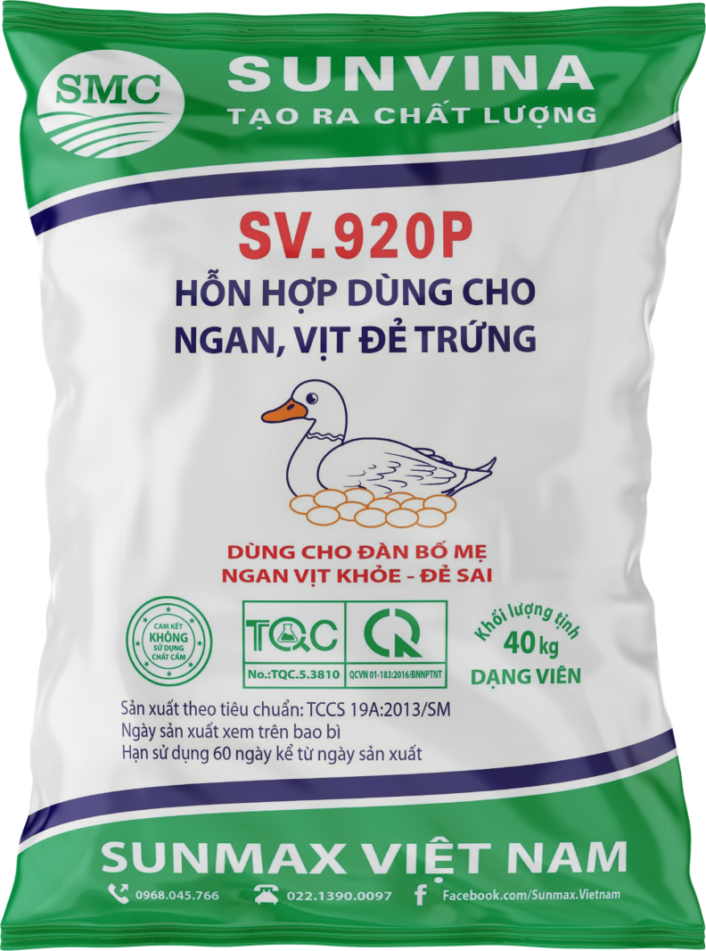 Hỗn hợp dùng cho ngan, vịt đẻ trứng SV.920P